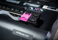 printer cartridge stuck to the right